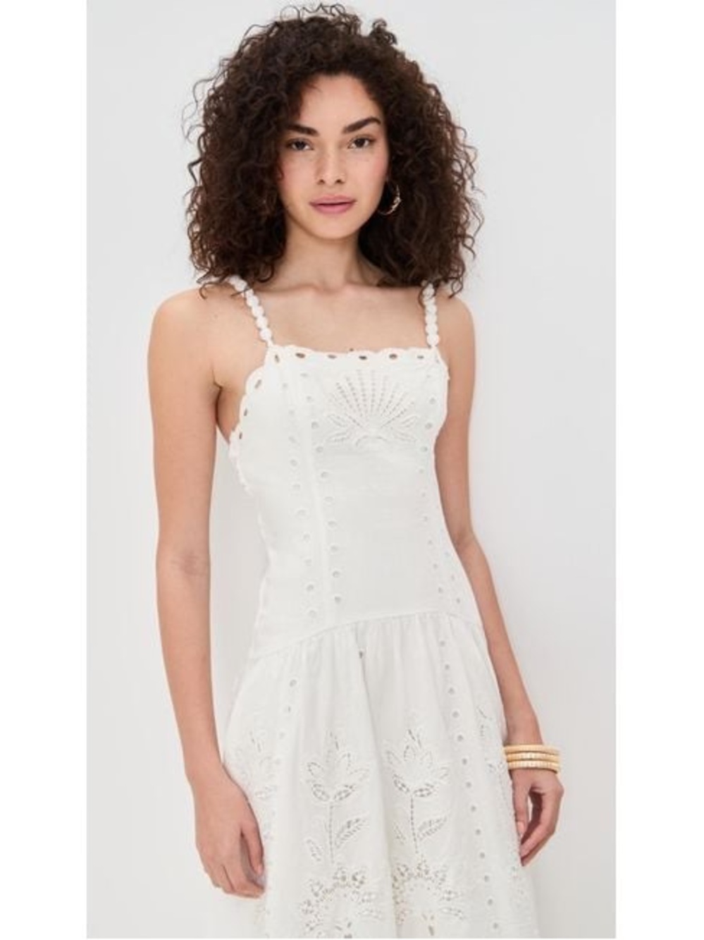 Farm Rio White Off Richilieu Midi Dress NWT - Picture 12 of 13